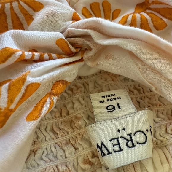 J. Crew Orange and White Shell Print Maxi Dress - Picture 3 of 3